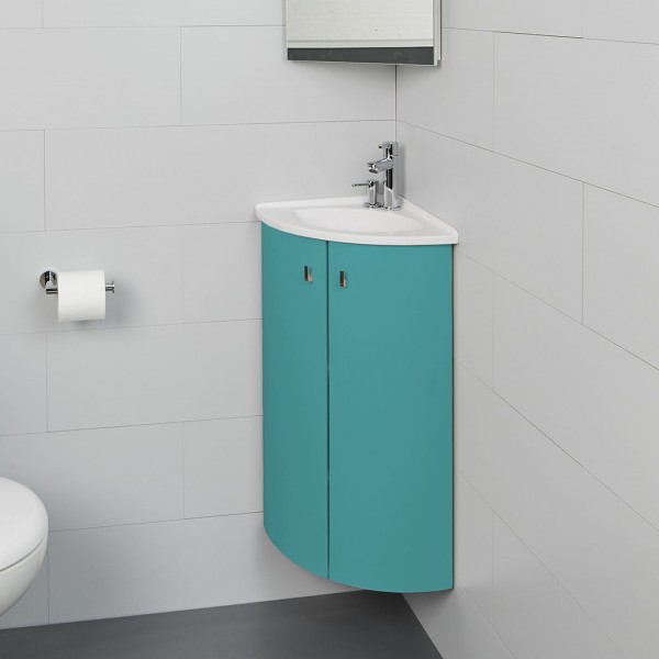 Meuble lavabo d'angle avec petite vasque à poser - Salto Bol