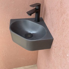 Pack lave-mains d'angle Komet noir