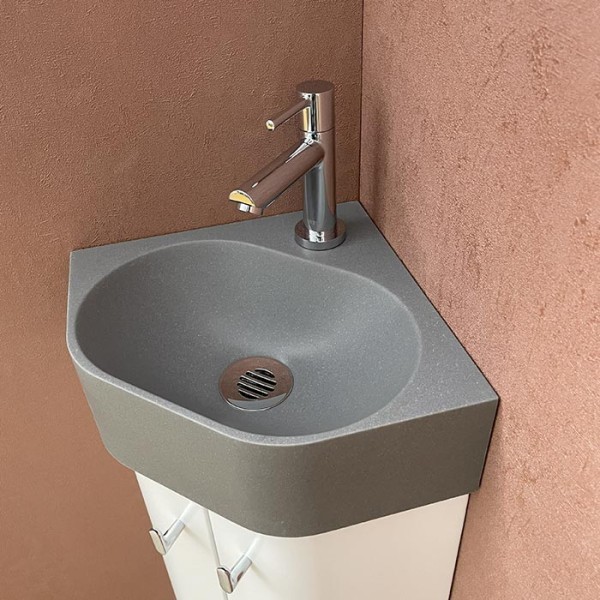 Pack meuble Lave-mains d'angle Komet gris