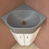 Pack meuble Lave-mains d'angle Komet gris