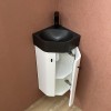 Pack meuble Lave-mains d'angle Komet noir