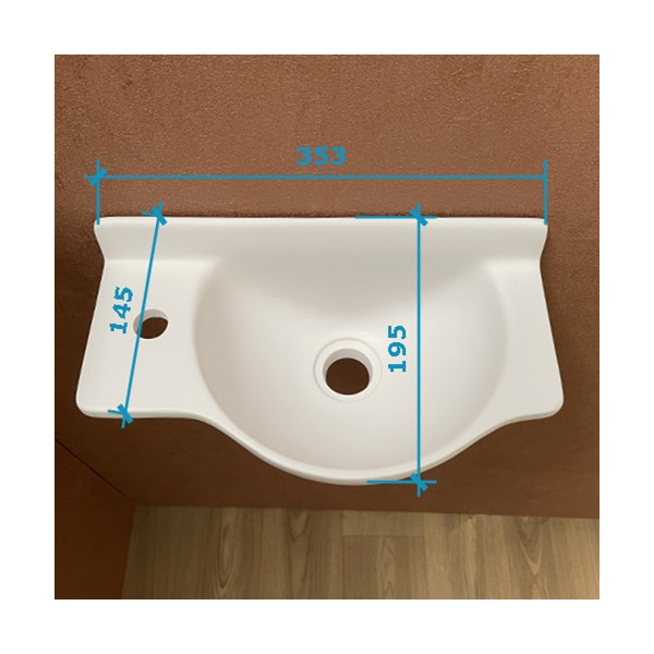 Lave-mains Mikro Gauche blanc