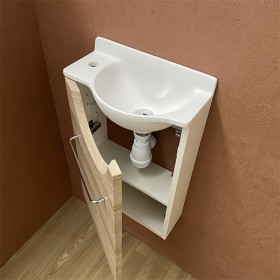 Meuble Court chêne Lave-mains Mikro Gauche