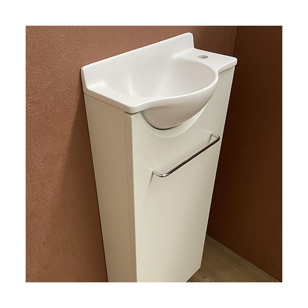 Meuble Long blanc Lave-mains Mikro Droit