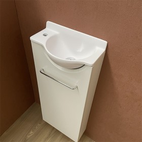 Meuble Long blanc Lave-mains Mikro Gauche