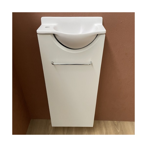 Meuble Long blanc Lave-mains Mikro Gauche