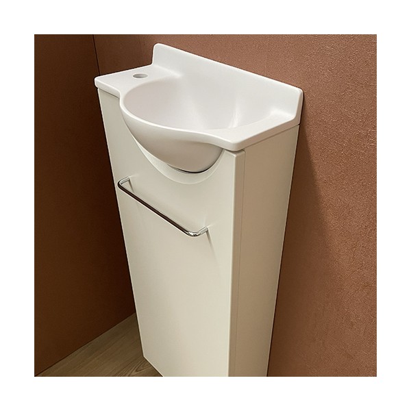 Meuble Long blanc Lave-mains Mikro Gauche