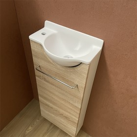 Meuble Long chêne Lave-mains Mikro Gauche
