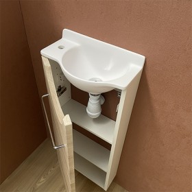 Meuble Long chêne Lave-mains Mikro Gauche