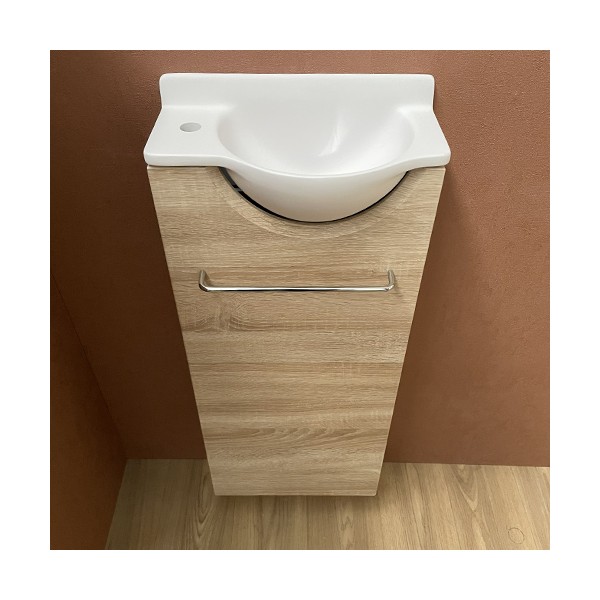 Meuble Long chêne Lave-mains Mikro Gauche