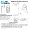 Meuble Long chêne Lave-mains Mikro Gauche