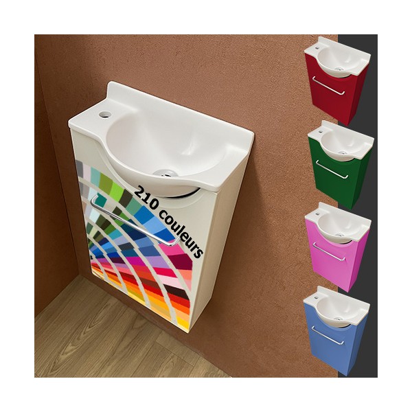 Meuble Court couleur RAL Lave-mains Mikro Gauche