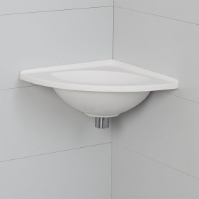 Lave mains d'angle à suspendre en résine Salto par lave-mains.fr