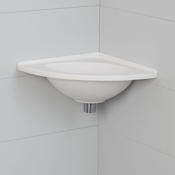 Lave mains d'angle à suspendre en résine Salto par lave-mains.fr