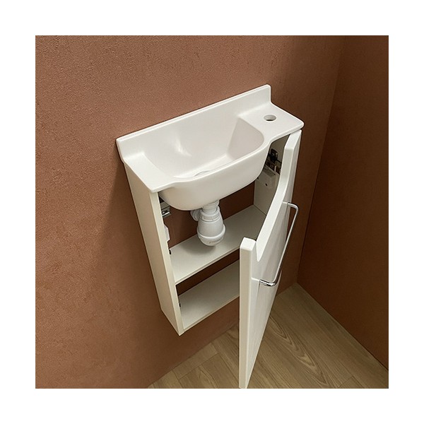 Meuble Court blanc Lave-mains Ello Droit