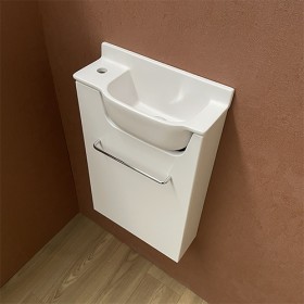 Meuble Court blanc Lave-mains Ello Gauche