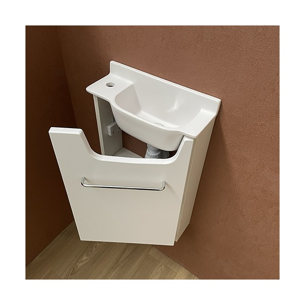 Meuble Court blanc Lave-mains Ello Gauche