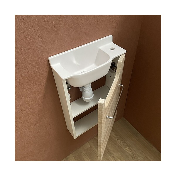 Meuble Court chêne Lave-mains Ello Droit