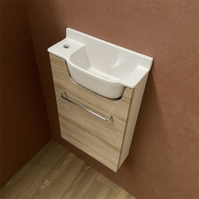 Meuble Court Chêne Lave-mains Ello Gauche