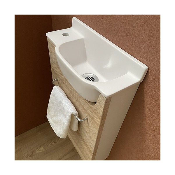 Meuble Court Chêne Lave-mains Ello Gauche