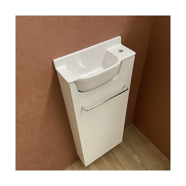 Meuble Long blanc Lave-mains Ello Droit