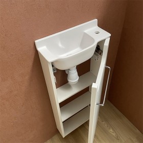 Meuble Long blanc Lave-mains Ello Droit