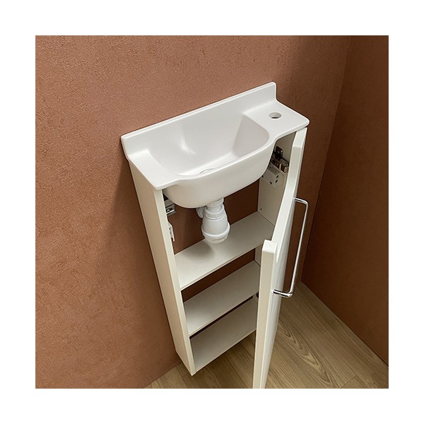 Meuble Long blanc Lave-mains Ello Droit
