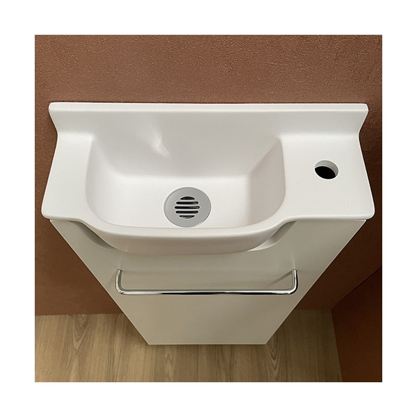 Meuble Long blanc Lave-mains Ello Droit