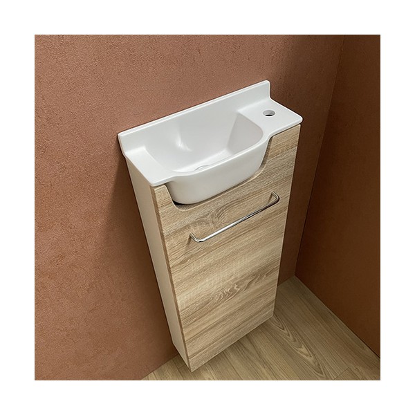 Meuble Long Chêne Lave-mains Ello Droit