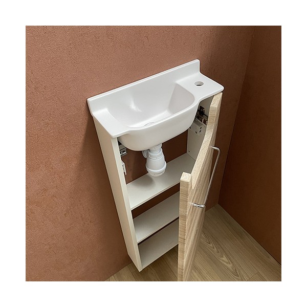 Meuble Long Chêne Lave-mains Ello Droit