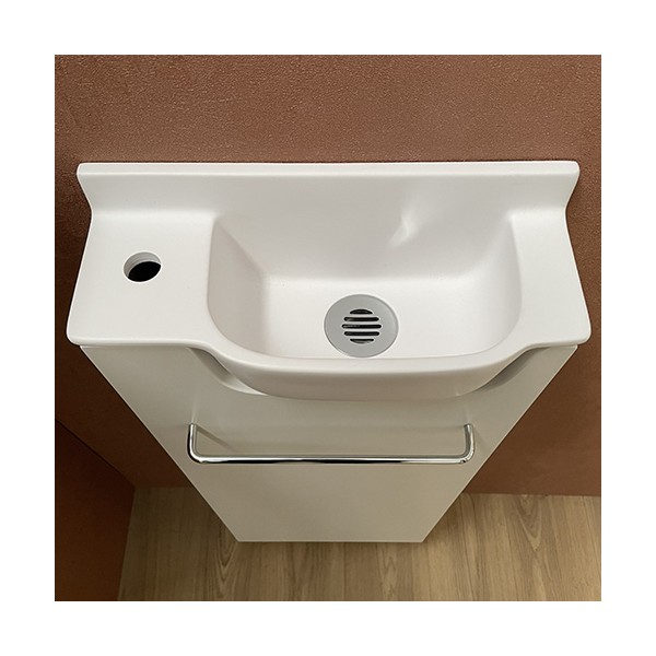 Meuble Long blanc Lave-mains Ello Gauche