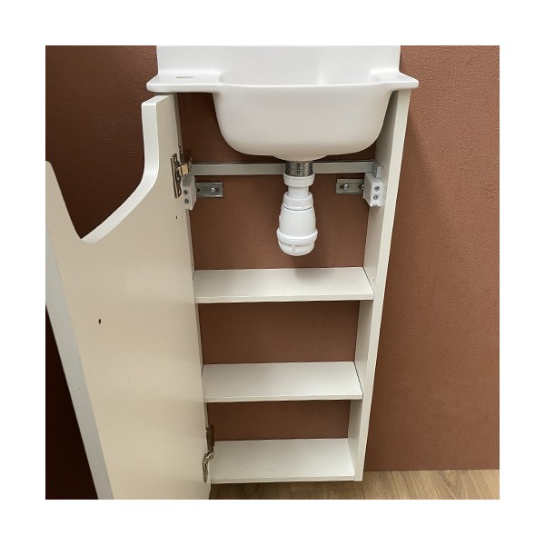 Meuble Long blanc Lave-mains Ello Gauche