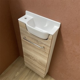 Meuble Long Chêne Lave-mains Ello Gauche