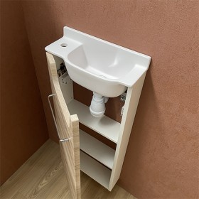 Meuble Long Chêne Lave-mains Ello Gauche