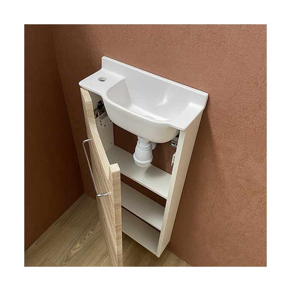 Meuble Long Chêne Lave-mains Ello Gauche