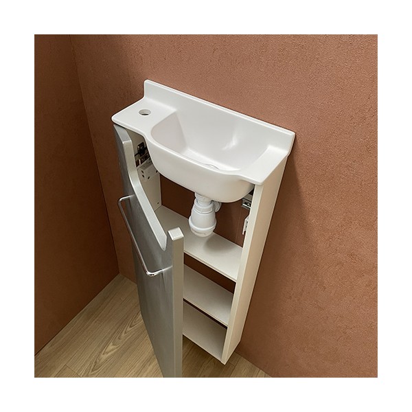 Meuble Long Inox Lave-mains Ello Gauche