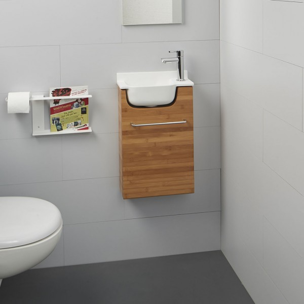 Petit meuble WC blanc