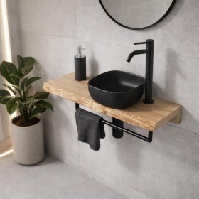 Lave-mains Glam noir Wood Frêne Long