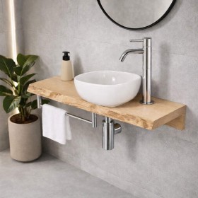 Lave-mains Glam blanc Wood Frêne Long