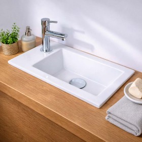 lave mains poser sur bâti-support wc