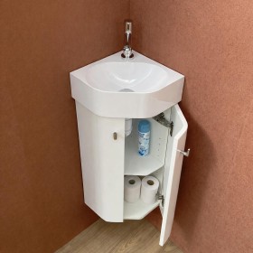 meuble d'angle lave mains 27 x 27 cm