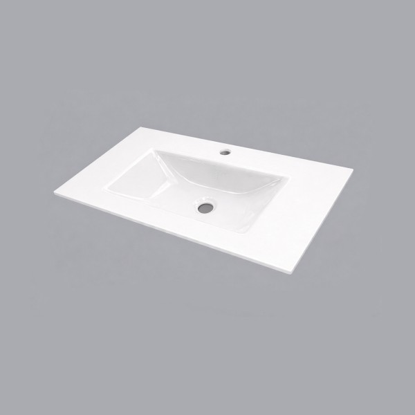 Plan verre standard vasque rectangle 90 cm