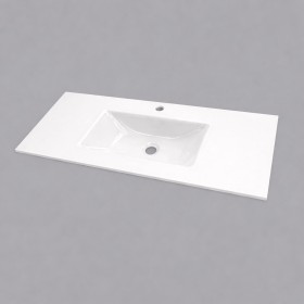 Plan verre standard vasque rectangle 100 cm