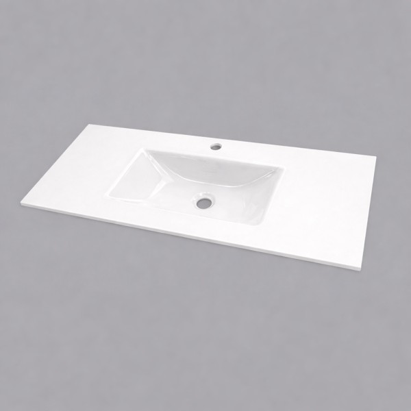 Plan verre standard vasque rectangle 100 cm