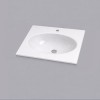 plan toilette verre vasque ovale  thermoformée  largeur 60 cm