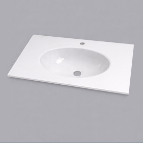 Plan verre standard vasque ovale 90 cm