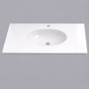 plan toilette verre vasque ovale  thermoformée  largeur 110 cm