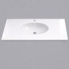 plan toilette verre vasque ovale  thermoformée  largeur 120 cm