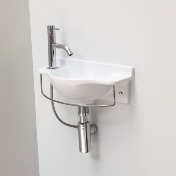 Lave mains Solo brillant à suspendre avec porte serviette intégré