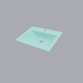 plan toilette verre vasque rectangle thermoformée largeur 64 cm
